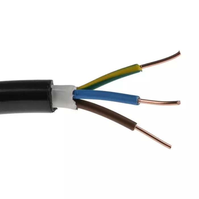RS PRO 3 Core Power Cable 50 m 1.5 mm² Black 1 kV, 9028296