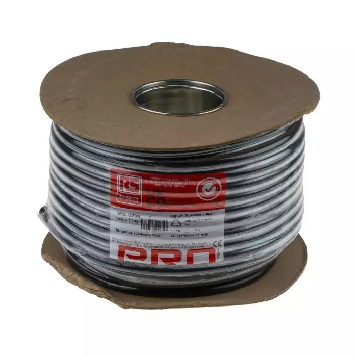 RS PRO 3 Core Power Cable 50 m 1.5 mm² Black 1 kV, 9028296