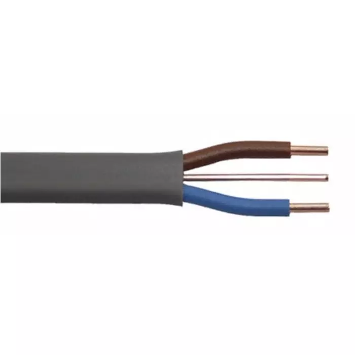 Prysmian Twin Earth 100m 2+E Core Grey PVC Power Cable +70°C, 20145162