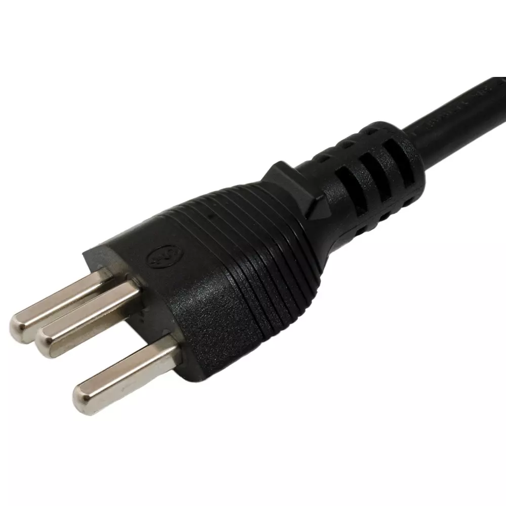 MULTICOMP PRO Mains Power Cord Mains Plug, Swiss to IEC 60320 C19 Black 2 m Length, GW-151728