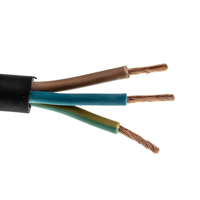 RS PRO 3 Core Power Cable 50 m 4 mm² Black 450 V, 750 V, 7739058