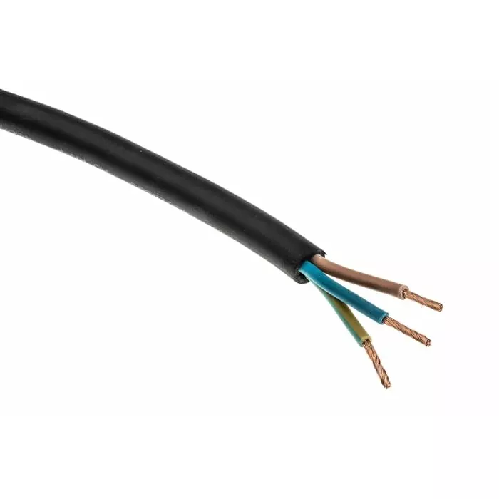 RS PRO 3 Core Power Cable 50 m 4 mm² Black 450 V, 750 V, 7739058