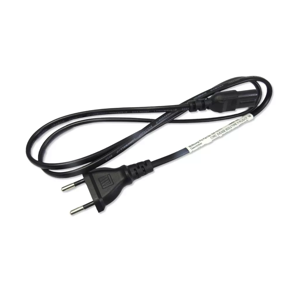 MULTICOMP PRO Mains Power Cord SVE/ASE 6533-2 Type 11 Plug to IEC 60320 C7 Black 1 m Length, GW-151771