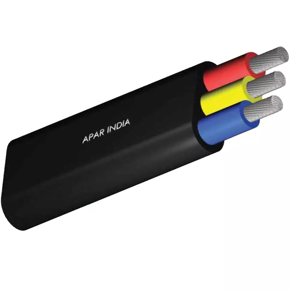 Apar Alum Shakti Multicore Flat Cable 3 Core 3C x 2.5 Sq. mm HR PVC Insulated