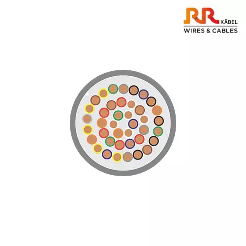 RR Kabel 90 m Industrial Switchboard and Telephone Cable Ratna Com Series 0.5 mm Diameter and 5 Pairs, Grey