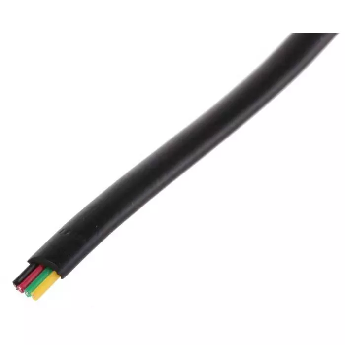 Decelect 4 Core 30 AWG Telephone Cable Black Sheath 50m, SPE191356 (Pack of 50)