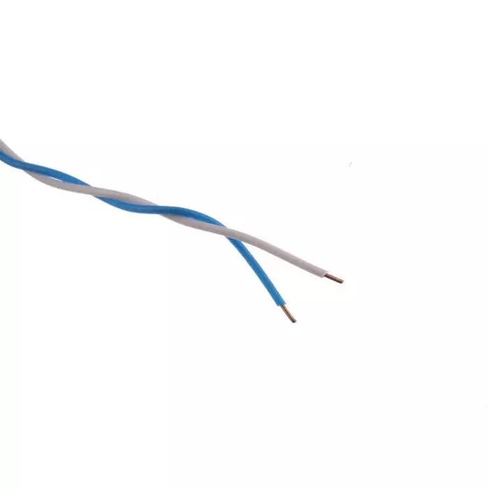 Decelect 2 Core Telephone Cable 1/0.5 mm Blue/White Sheath 100m, SPE191371 (Pack of 100)