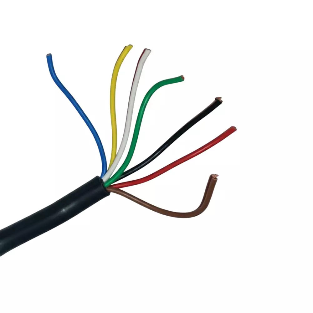 KEI Flexible Industrial Multistranded Cable ZHFR/HFFR Thermoplastic Compound Sheathed 1.50 mm² 7 Core Black (100 m)