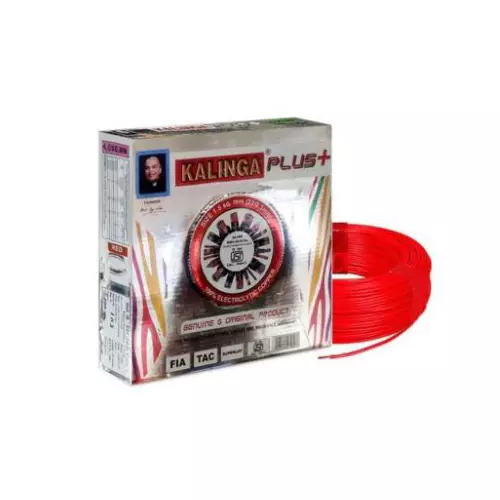 Kalinga Plus 10 Sq.mm 1 Core Flame Retardant (FR) House Cable Red (90 m)