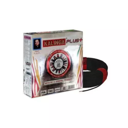 Kalinga Plus 10 Sq.mm 1 Core Flame Retardant (FR) House Cable Black (90 m)