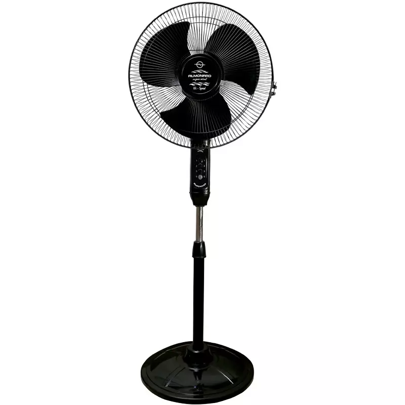 Almonard 16 Inch 110W Superwind Black High Speed Pedestal Fan