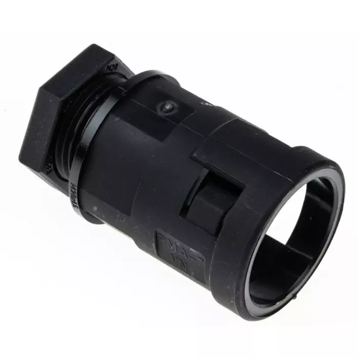 PMA Straight Conduit Fitting 17 mm Nominal Size M20 PA 6 Black IP68 Rating, BVNV-M207 (Pack of 4)