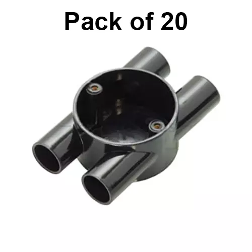 polycab-circular-box-h-type-25-mm-outer-diameter-4-ways-upvc-material-black-color-pack-of-20-pcs-cft2625001