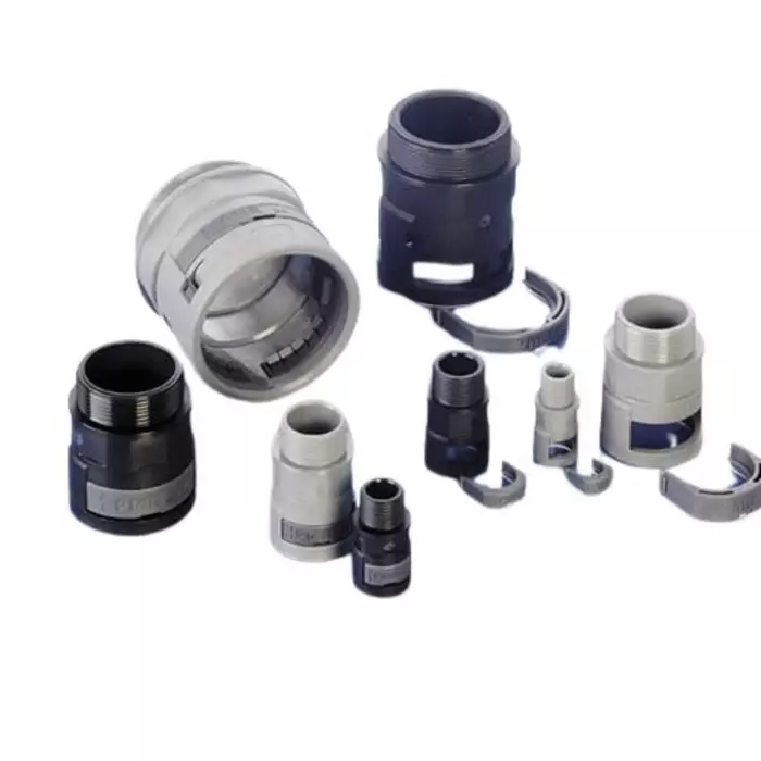 PMA Flexible Fitting Conduit Fitting 10 mm Nominal Size PG16 Polyamide 6 Black, BVND-P160GT-11 (Pack of 100)