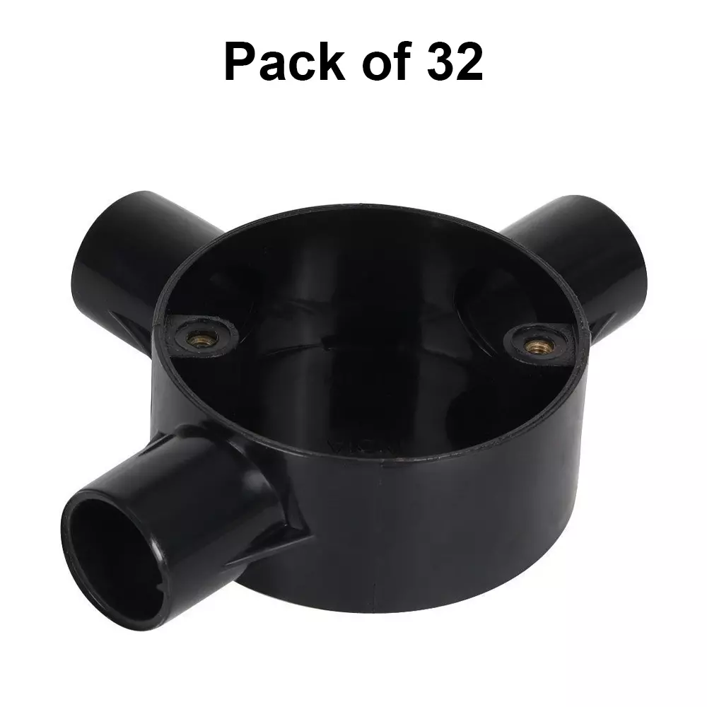 polycab-circular-box-tee-type-19-mm-outer-diameter-3-ways-pp-polypropylene-material-non-isi-black-color-pack-of-36-pcs-cft4019001