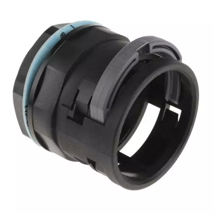 PMA Straight Conduit Fitting 48 mm Nominal Size M50 PA 6 Black IP68 Rating, BVNV-M508 (Pack of 2)