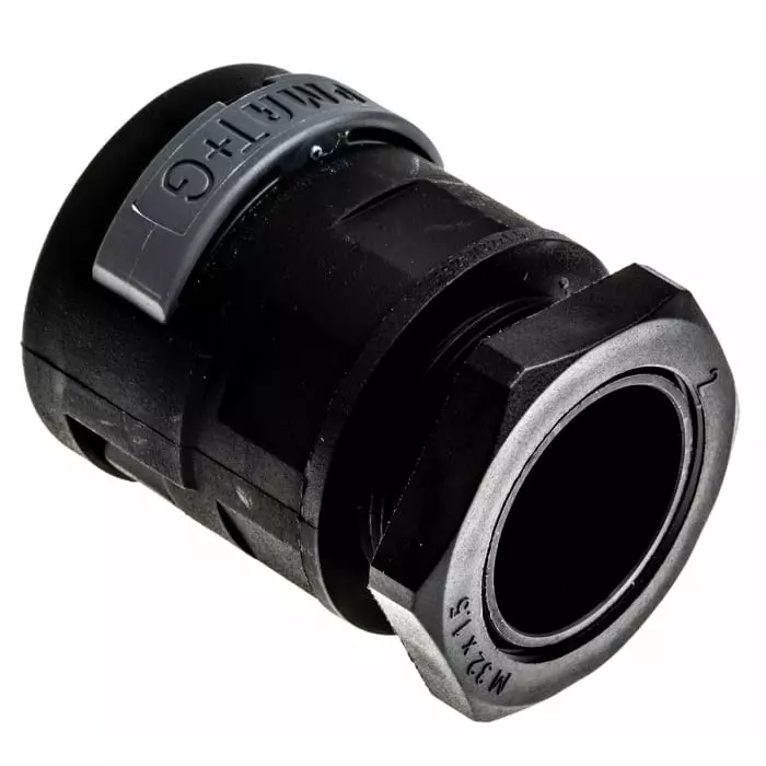 PMA Straight Conduit Fitting 29 mm Nominal Size M32 PA 6 Black IP68 Rating, BVNV-M329 (Pack of 4)