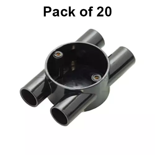 polycab-circular-box-h-type-20-mm-outer-diameter-4-ways-upvc-material-black-color-pack-of-20-pcs-cft2620001