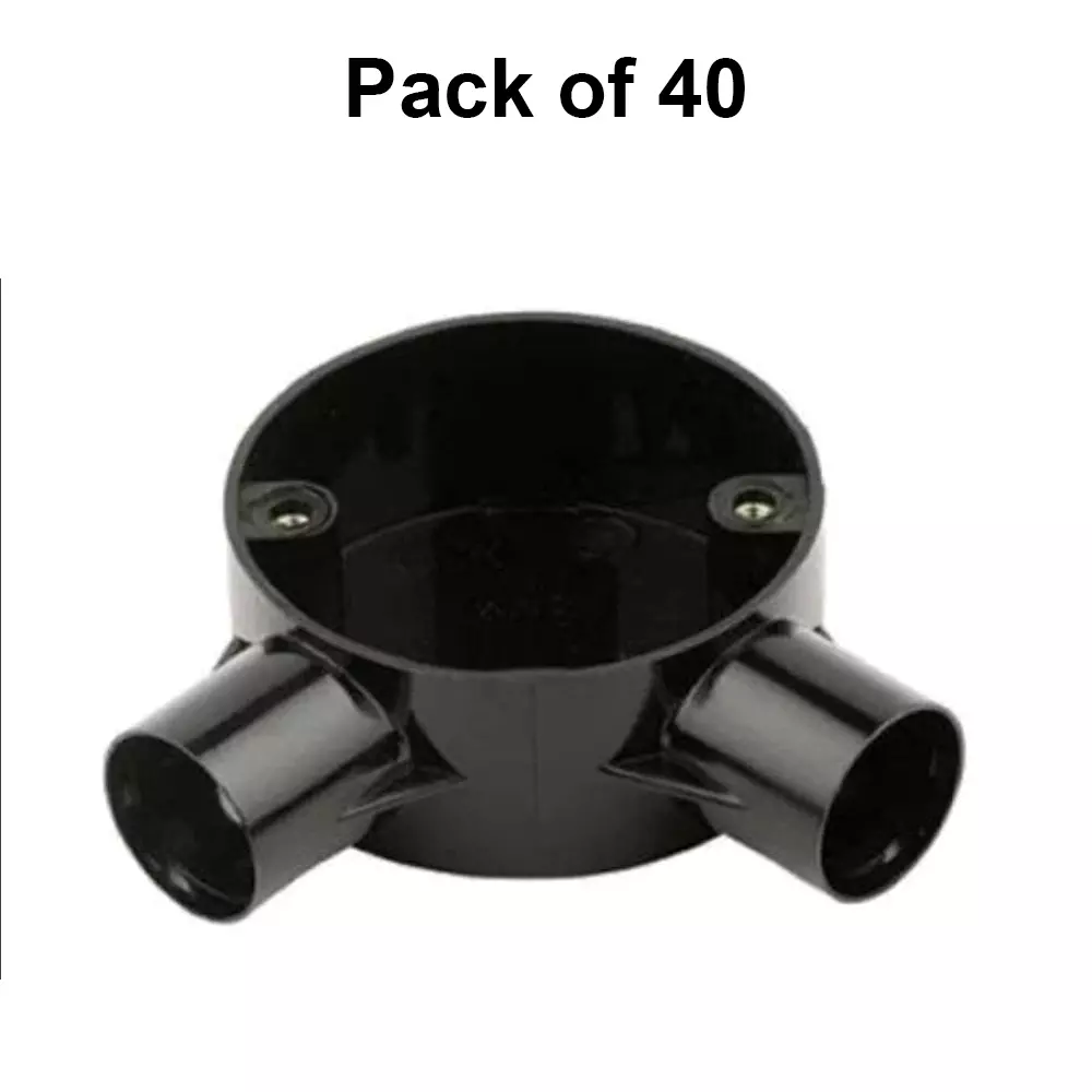 polycab-circular-box-angle-type-20-mm-outer-diameter-2-ways-upvc-material-black-color-pack-of-40-pcs-cft0220001