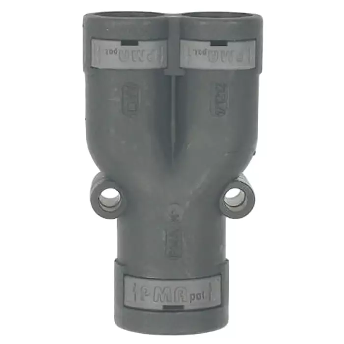 PMA Y Piece Conduit Fitting 17 mm Nominal Size PA 6 Black IP66 Rating, BVYD-171212GT (Pack of 4)