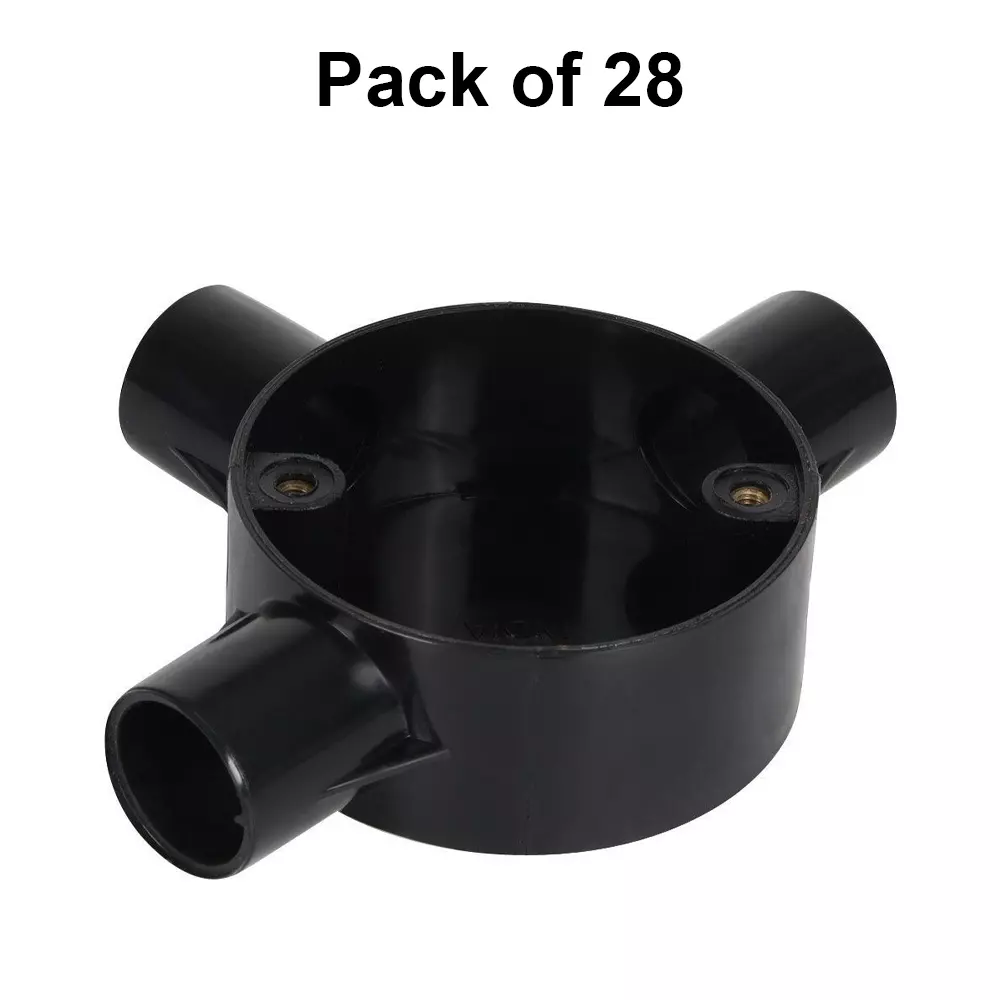 polycab-circular-box-tee-type-25-mm-outer-diameter-3-ways-pp-polypropylene-material-non-isi-black-color-pack-of-28-pcs-cft3525001