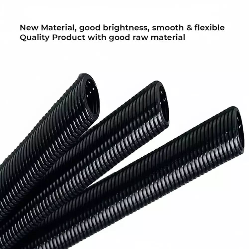 Elettro Flexible Conduit Pipe Polyamide 6 Body, 25 m Length and PG-48 Gland Size, Black, ETP-54