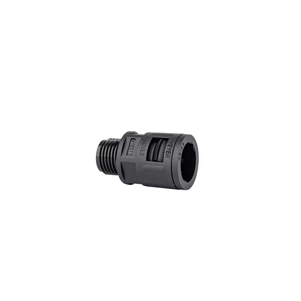 RS PRO Conduit Fitting M16 x 1.5 Polyamide Black IP66, 2650002 (Pack of 5 Pcs)