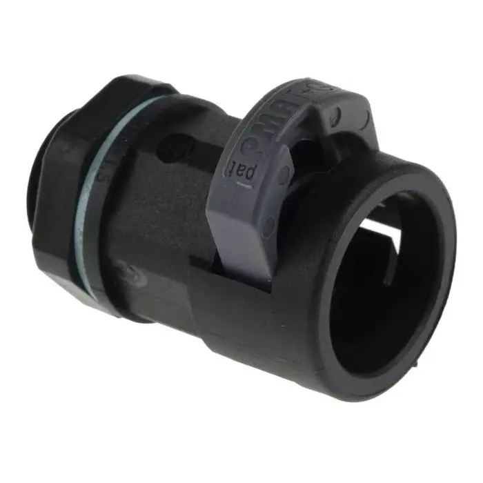 PMA Straight Conduit Fitting 12 mm Nominal Size M16 PA 6 Black IP68 Rating, BVNV-M162 (Pack of 4)