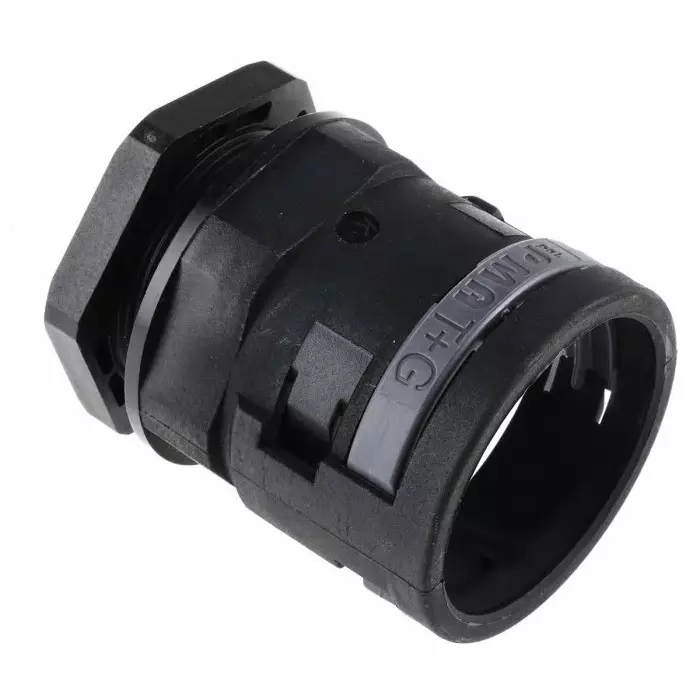 PMA Straight Conduit Fitting 36 mm Nominal Size M40 PA 6 Black IP68 Rating, BVNV-M406 (Pack of 2)