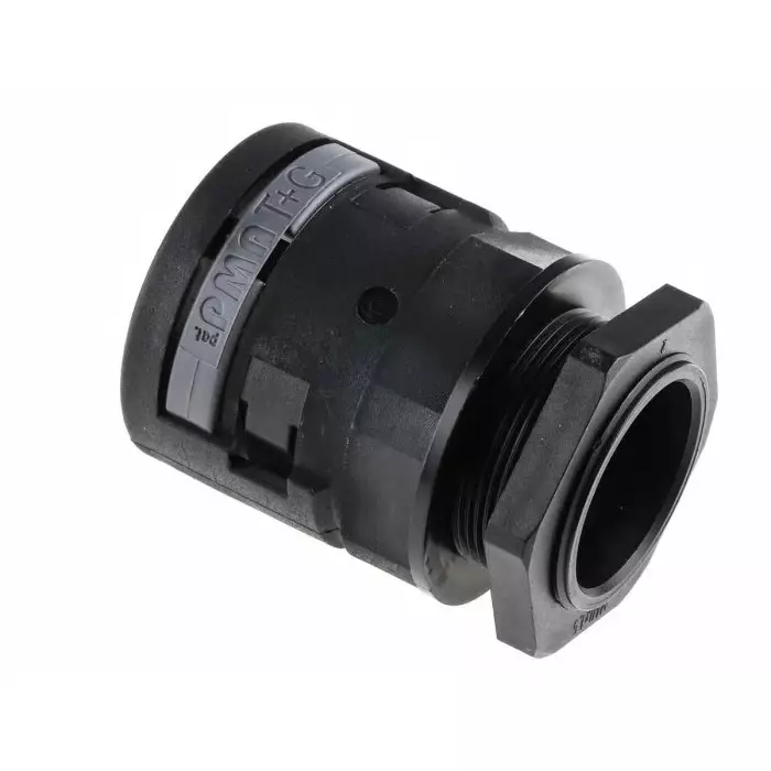 PMA Straight Conduit Fitting 36 mm Nominal Size M40 PA 6 Black IP68 Rating, BVNV-M406 (Pack of 2)