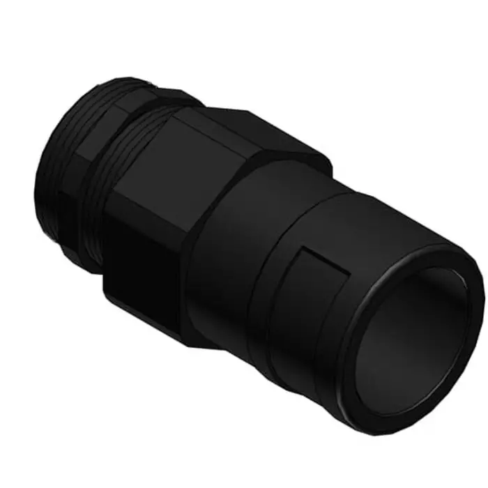 PMA Straight Conduit Fitting 12 mm Nominal Size M12 Polyamide 6 Black, NVNV-M120-10 (Pack of 50)