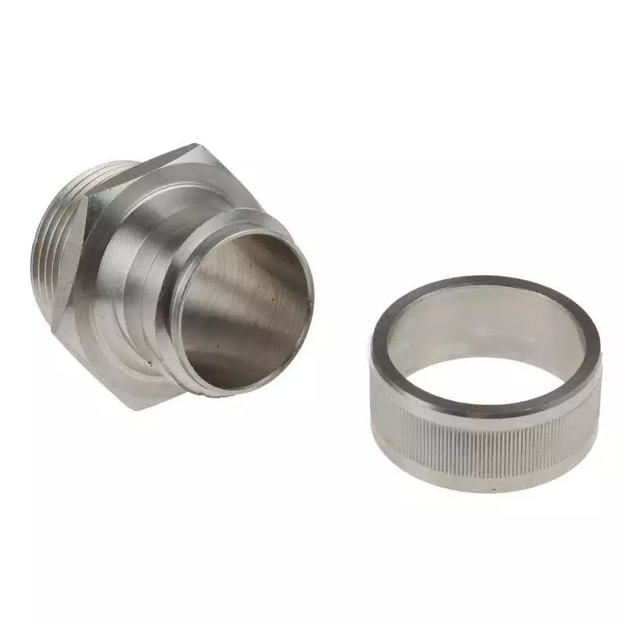 Kopex Straight Conduit Fitting 25 mm Nominal Size M25 316 Stainless Steel Metallic IP40 rating, 7TCA297070R0048GFMS0505 (Pack of 2)