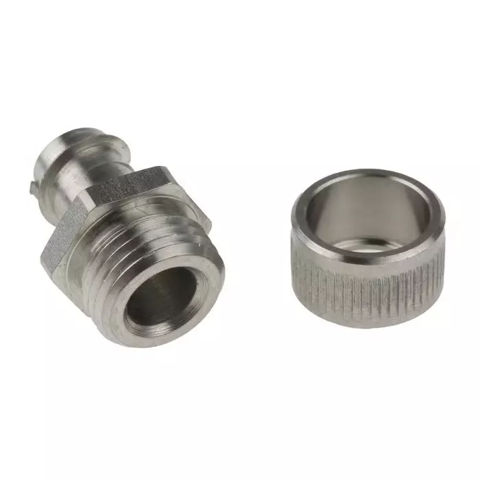 Kopex Straight Conduit Fitting 12 mm Nominal Size PG9 316 Stainless Steel Metallic IP40 rating, 7TCA297070R0054GFPS0202 (Pack of 2)