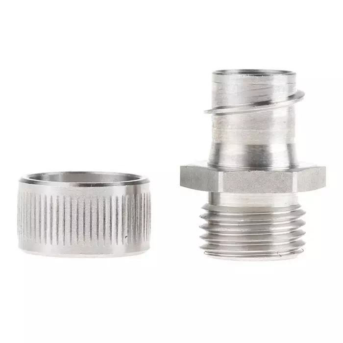 Kopex Straight Conduit Fitting 16 mm Nominal Size M16 316 Stainless Steel Metallic IP40 rating, 7TCA297070R0044GFMS0303 (Pack of 2)