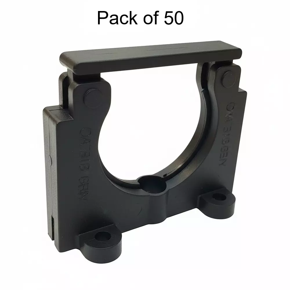 Elettro Flexible Conduit Clamp Polyamide 6 Body, ETP-34 Clamp Size and Black Color, ETC-29 (Pack of 50)