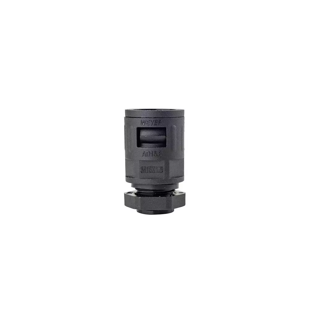 RS PRO Conduit Fitting M16 x 1.5 Polyamide Black IP68, 2650005 (Pack of 4 Pcs)
