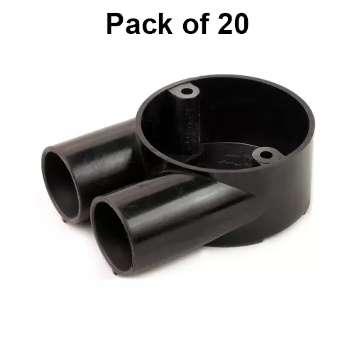 polycab-circular-box-u-type-20-mm-outer-diameter-2-ways-upvc-material-black-color-pack-of-20-pcs-cft2420001