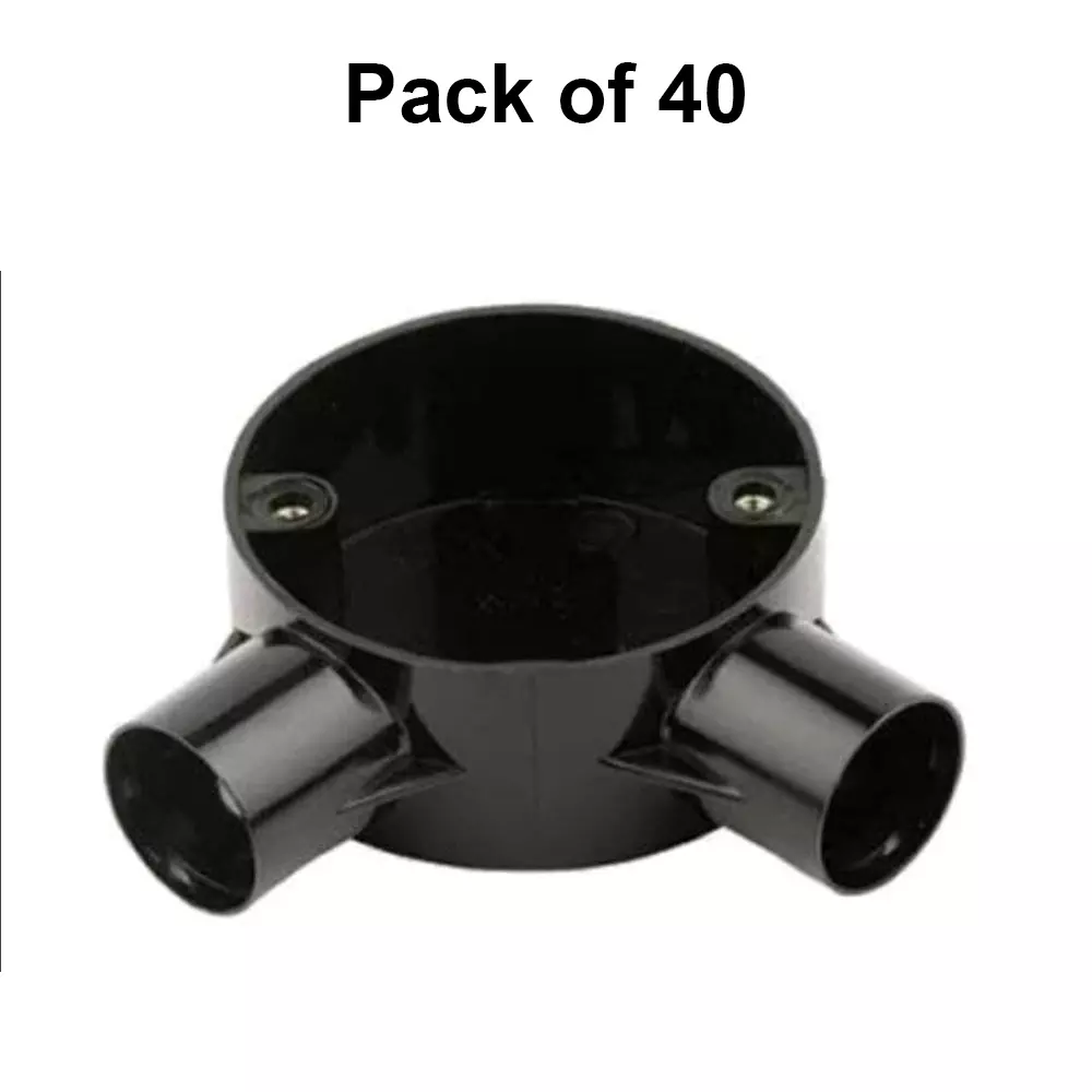 polycab-circular-box-angle-type-20-mm-outer-diameter-2-ways-pp-polypropylene-material-non-isi-black-color-pack-of-40-pcs-cft3320001