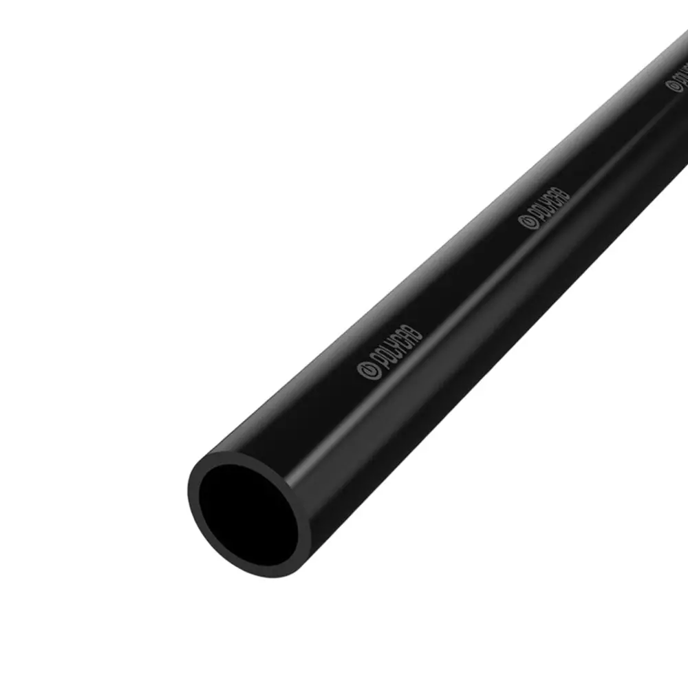 Polycab Conduit Pipe LMS Series 50 mm Outer Diameter UPVC Material Black Color (Pack of 15), CPI0150001