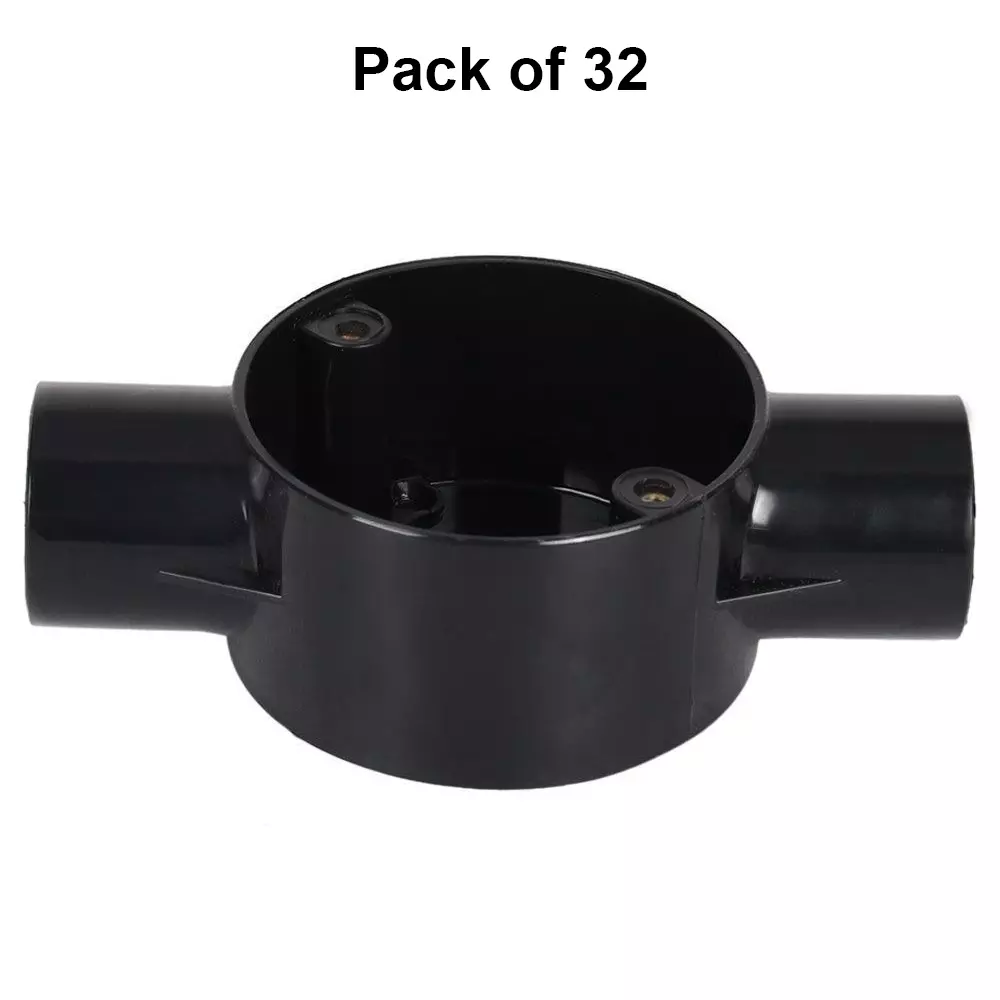 polycab-circular-box-through-type-25-mm-outer-diameter-2-ways-pp-polypropylene-material-non-isi-black-color-pack-of-32-pcs-cft3425001