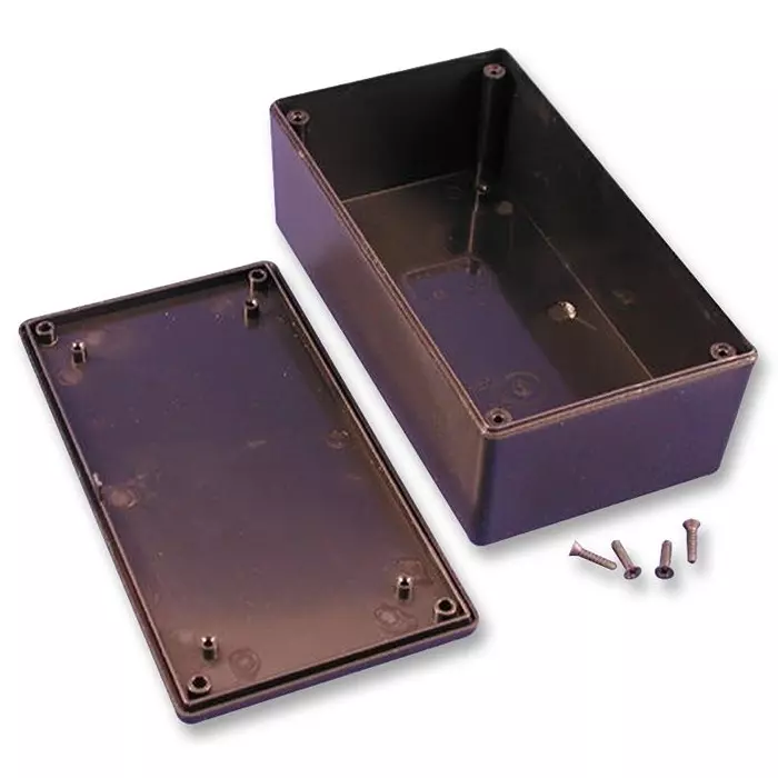 HAMMOND Plastic Enclosures BOX, ABS, BLACK, 121X66X40MM, 1591XXCSBK