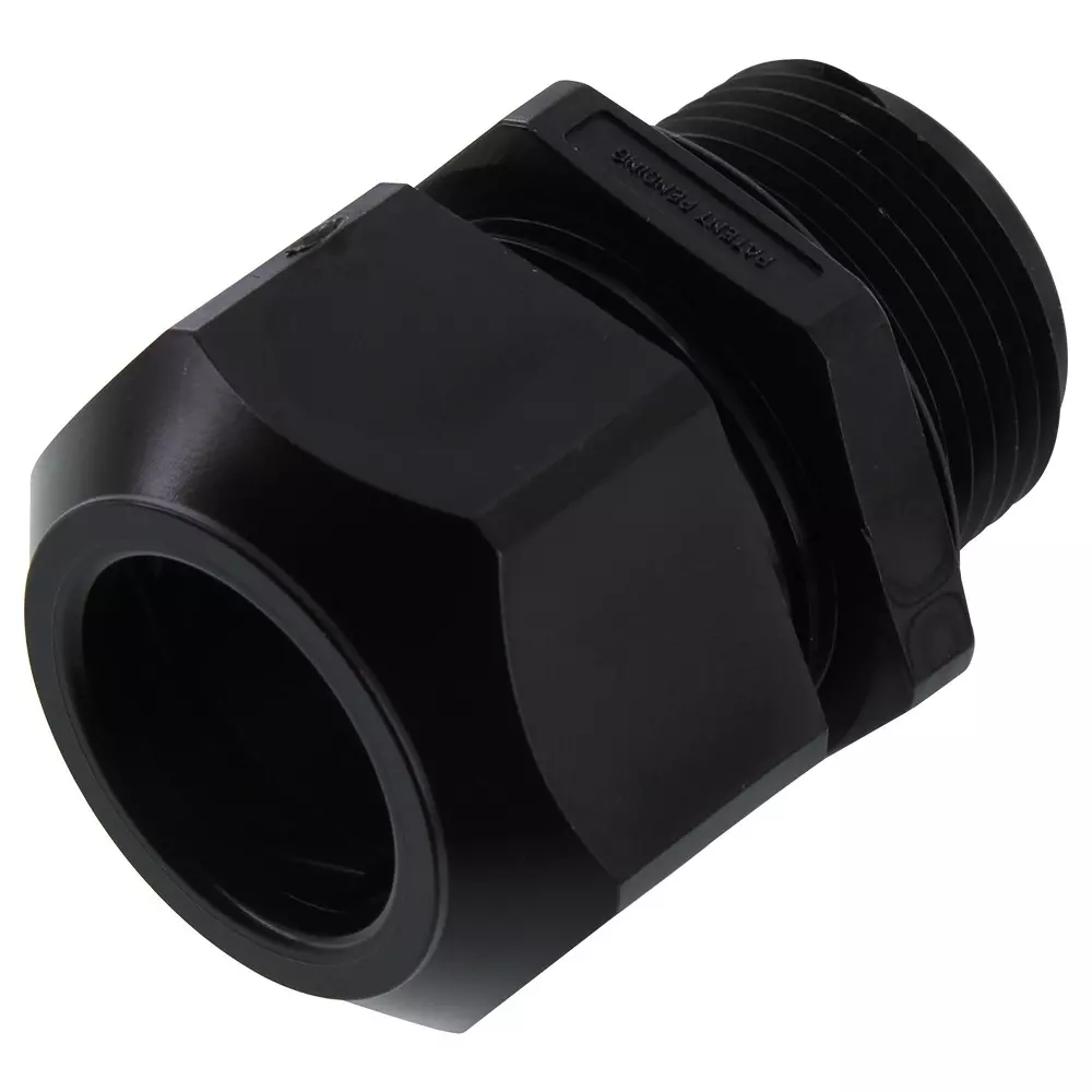 HUBBELL WIRING DEVICES Cord Connector, Male, Nylon, 1, BlACk, SEC100BA