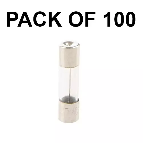 IB BASICS Glass Fuses 2 Amp 5 x 20 mm Size (Pack of 100)