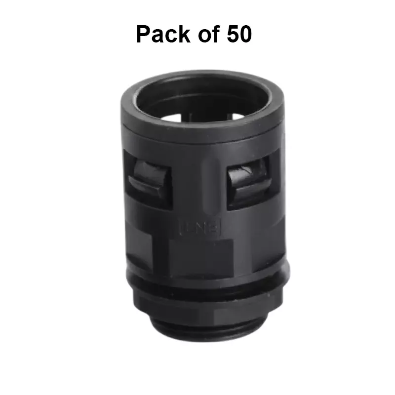 octatech-electricals-m20-flex-conduit-gland-polyamide-66-body-20-mm-thread-diameter-and-13-mm-thread-length-black-otcg-m201-pack-of-50