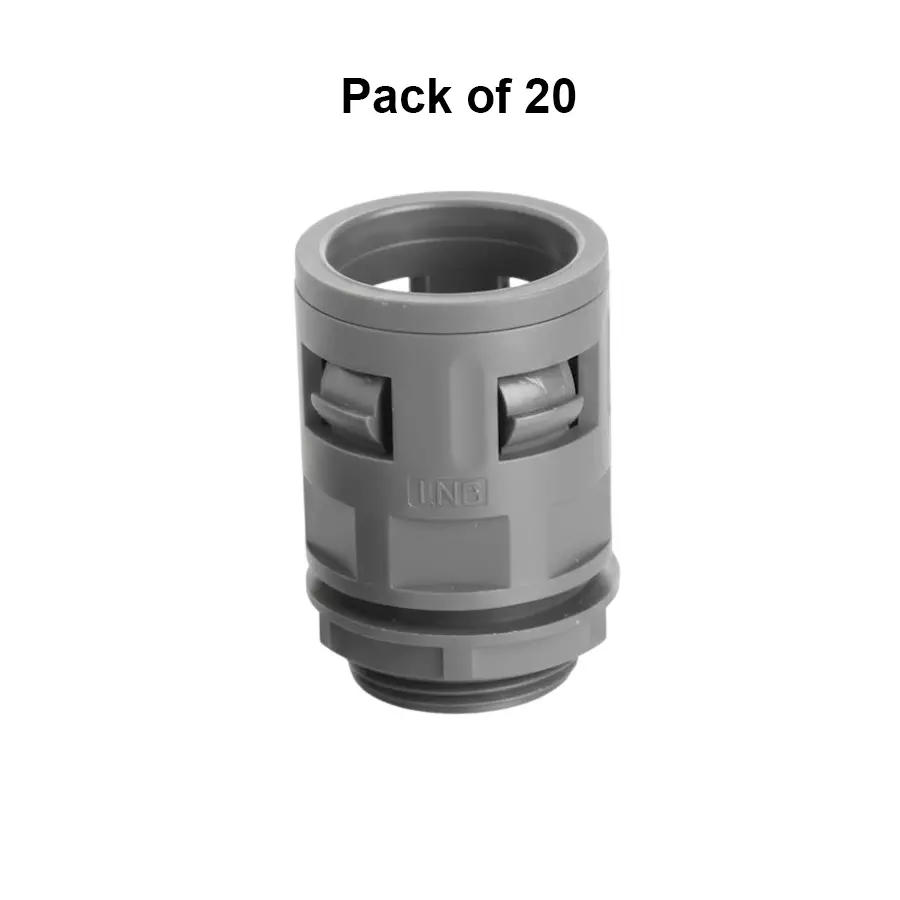 octatech-electricals-pg-29-flex-conduit-gland-polyamide-66-body-37-mm-thread-diameter-and-15-mm-thread-length-grey-otcg-p29-pack-of-20