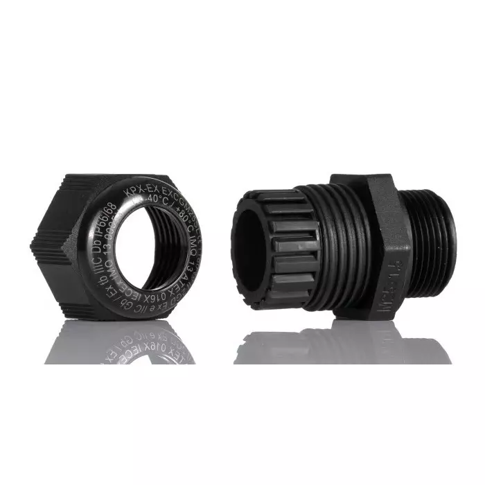 Kopex CGM Cable Gland Black Nylon M20 14 mm Max Cable Dia, 7TCA297180R0005EXCGM20ML (Pack of 10)