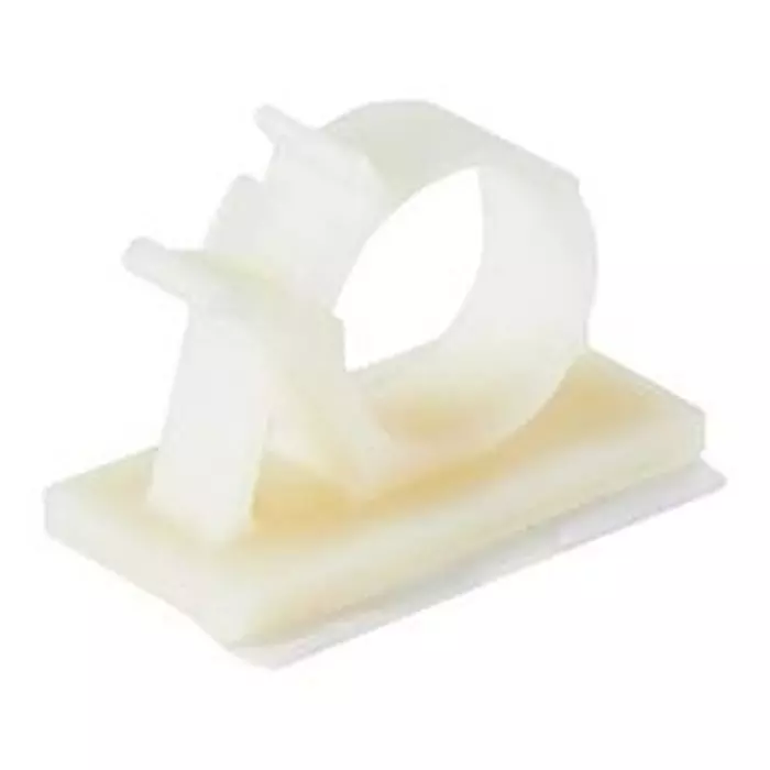 ESSENTRA COMPONENTS Cable Clamp, Adhesive, Natural, Nyl 6.6, AKKL-3140A-RT