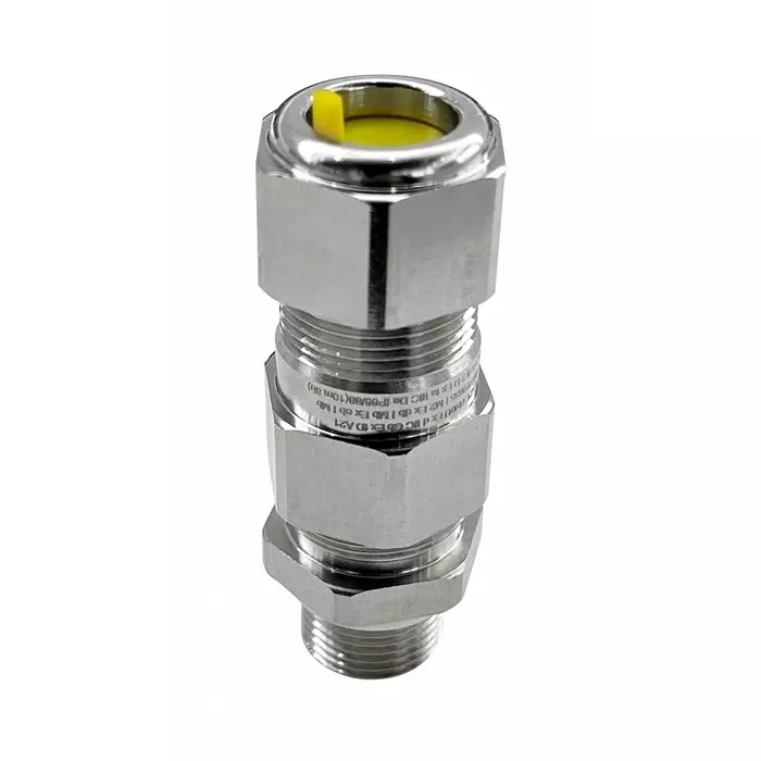 RS Pro Silver Brass Cable Gland M20 Thread 9.5 mm min. 16 mm max IP68