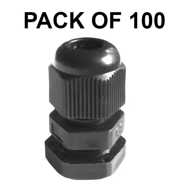 IB BASICS PG Glands PVC Black PG 63 Thread (Pack of 100)