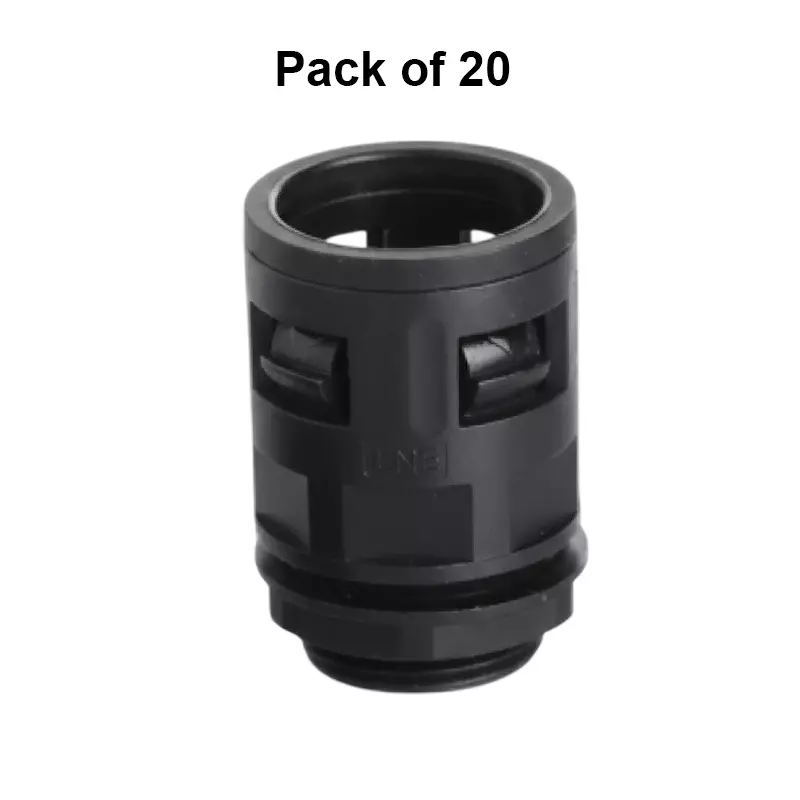 octatech-electricals-m63-flex-conduit-gland-polyamide-66-body-63-mm-thread-diameter-and-21-mm-thread-length-black-otcg-m63-pack-of-10